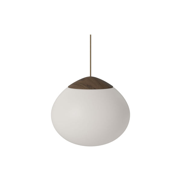 Bolia Acorn riippuvalaisin mattaopaalilasi varjostin ruskea tammi D32 cm - valaisimet Spazio