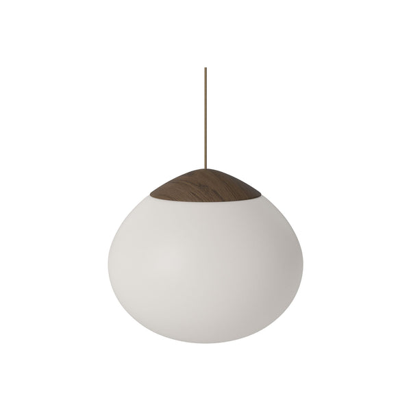 Bolia Acorn riippuvalaisin mattaopaalilasi varjostin ruskea tammi D41 cm - valaisimet Spazio