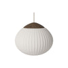 Bolia Acorn riippuvalaisin valkoinen kangasvarjostin ruskea tammi D50 cm - valaisimet Spazio