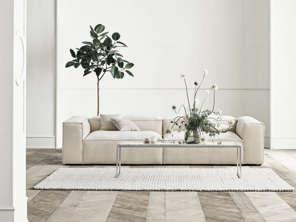 Bolia Cosima Moduulisohva kolmen istuttava 2 leveää moduulia 240 cm velvet kangas Globa Sand - Sohvat Spazio