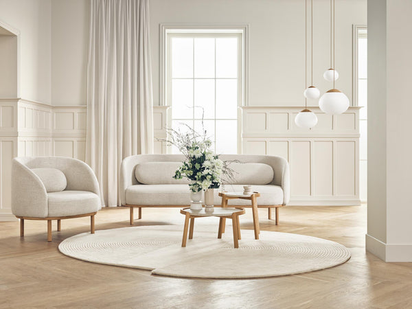 Bolia Mix Sivupöytä 46 cm öljytty tammi sand travertine, sohvapöydät
