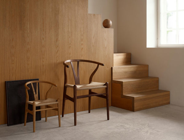 Carl Hansen & Søn Wishbone CH24, lasten tuoli, Tammi/luonnonvärinen istuin - huonekalut Spazio