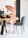 Cattelan Italia Chis ML Soft leather Pronssijalka, harmaa verhoilu - Tuolit Spazio