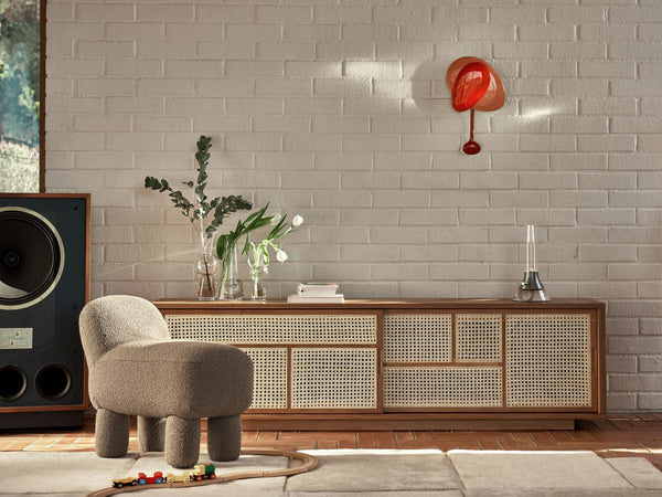 Design House Stockhom Air senkki matala tammi rottinki - säilytyskalusteet Spazio