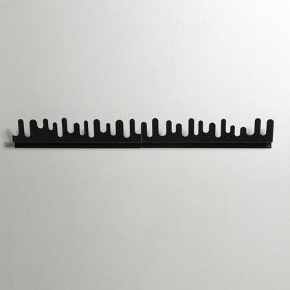 Desing House Stockholm, Wave seinänaulakko, 2-pack, musta Naulakot Design House Stockholm