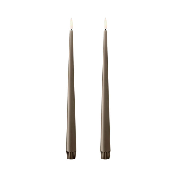 Ester&Erik LED kruunukynttilä, 30 cm, 2kpl/pkt, caviar - kynttilänjalat ja kynttilät Spazio