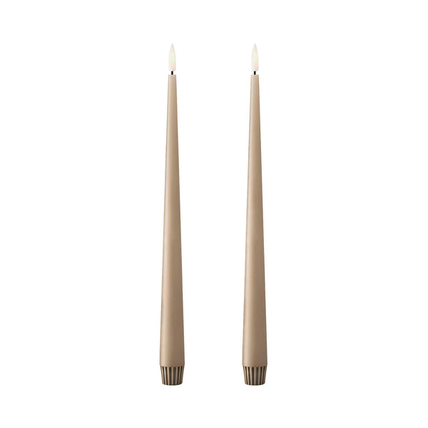 Ester&Erik LED kruunukynttilä, 30 cm, 2kpl/pkt, nougat note - kynttilänjalat ja kynttilät Spazio