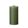 Ester & Erik, LED pilarikynttilä, 15cm, soil green - kynttilänjalat ja kynttilät Spazio