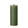 Ester & Erik, LED pilarikynttilä, 20cm, soil green - kynttilänjalat ja kynttilät Spazio
