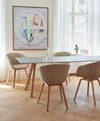 CPH30 ruokapöytä, 90x200, lakattu pähkinä - Spazio