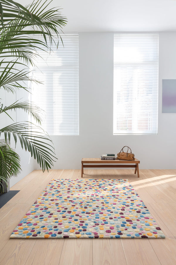 Dotted matto, useita kokoja, multicolor