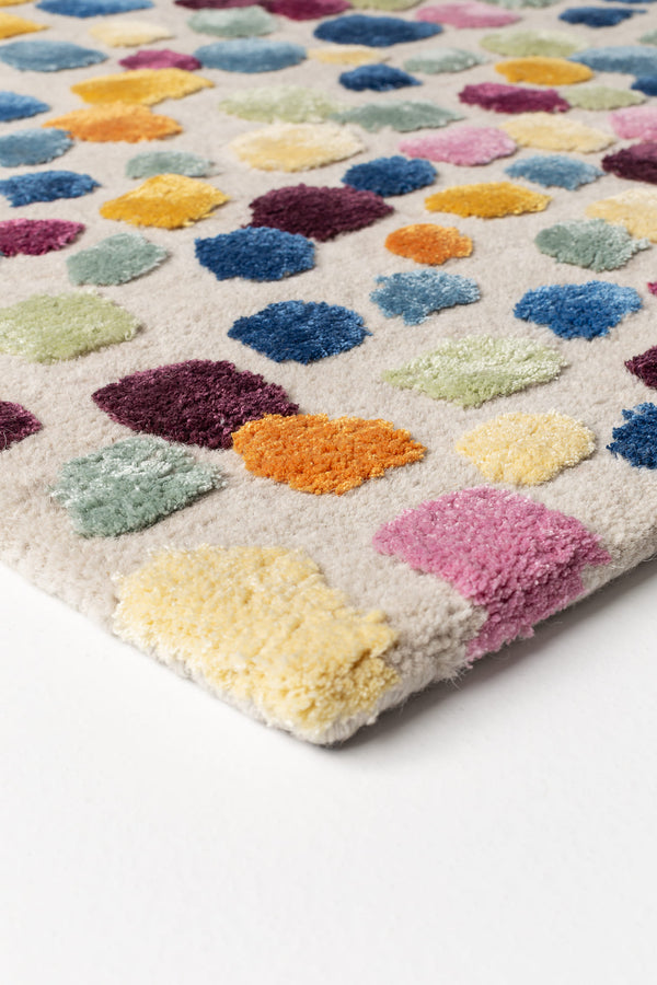 Dotted matto, useita kokoja, multicolor