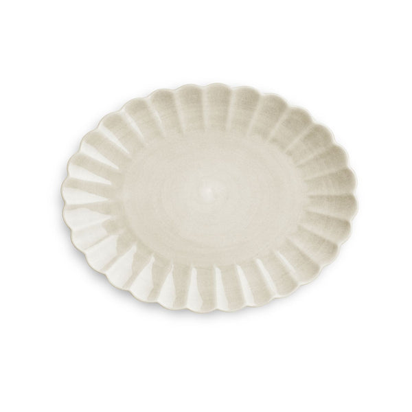 Mateus Oyster tarjoilulautanen hiekka 35x30 cm - Kattaus tarjoilu ja astiat Spazio