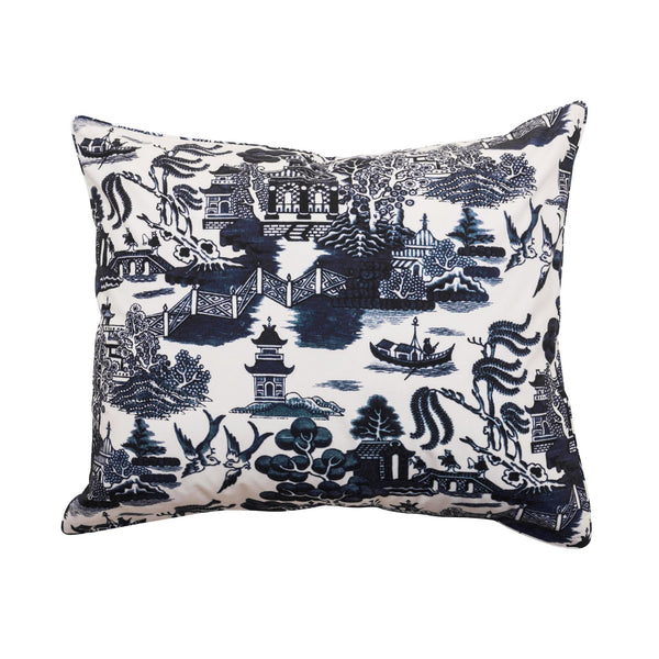 Mille Notti Willow Organic tyynyliina 50x60 cm sininen - matot ja tekstiilit Spazio