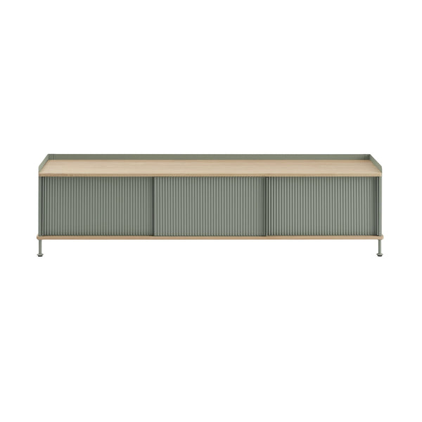 Muuto Enfold tv-taso 186 cm vihreä tammi - Säilytyskalusteet Spazio