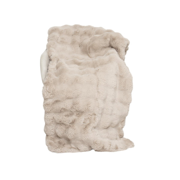 Skinnwille Misty torkkupeitto beige 140x220 - tekstiilit Spazio