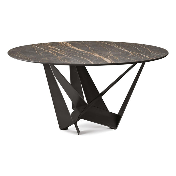 Skorpio Keramik pöytä, pyöreä, Ø140 cm, Musta/Sahara Noir
