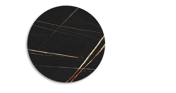 Skorpio Keramik pöytä, pyöreä, Ø140 cm, Musta / Sahara Noir - Spazio