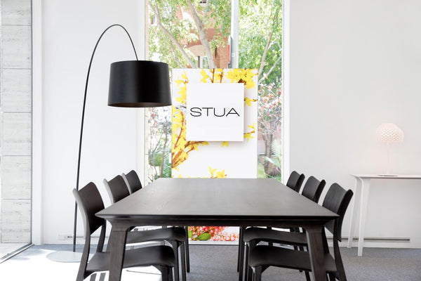 Stua, Lau ruokapöytä, 90x180 cm, lämpimän harmaa saarni, pöydät - Spazio