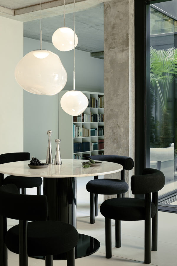 Tom Dixon Melt Mini Opal Led Riippuvalaisin Hopea - Kattovalaisimet Spazio