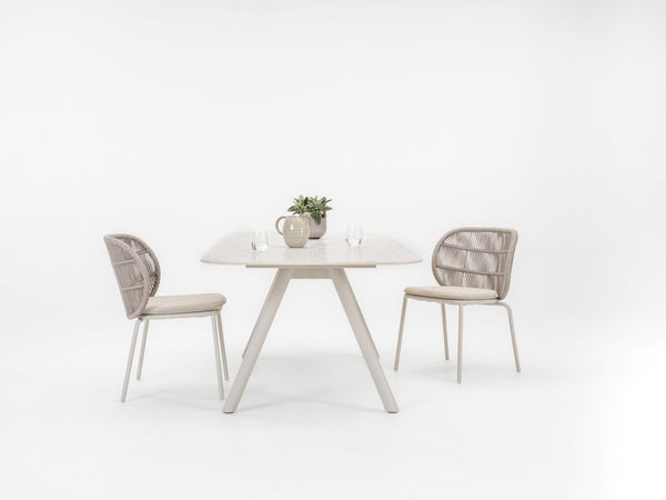 Vincent Sheppard Kodo ruokatuoli terassituoli, dune almond beige - terassikalusteet Spazio