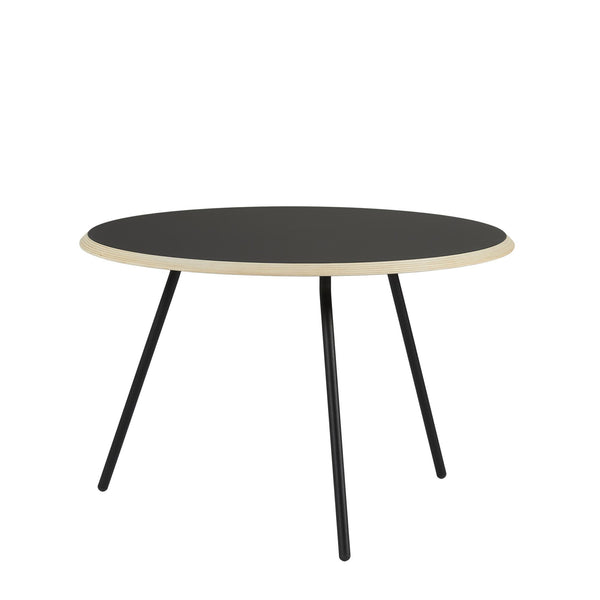 Soround sohvapöytä, Ø75 cm, musta laminaatti