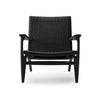 Carl Hansen & Søn, CH25 Lounge nojatuoli, mustaksi maalattu tammi, musta paperinaru - Tuolit Spazio
