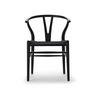 Carl Hansen & søn, Wishbone tuoli 55 x 76, maalattu pyökki, pehmeä musta, musta istuin - Tuolit Spazio