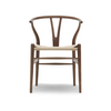 Carl Hansen & søn, Wishbone tuoli 55 x 76, öljytty pähkinä, ruskea nahka - Tuolit Spazio