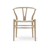 Carl Hansen & søn, Wishbone tuoli 55 x 76, valkoöljytty tammi, mustanahka - Tuolit Spazio
