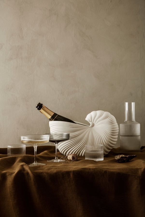 Ferm Living Ripple Samppanjalasi 2 kpl kirkas - Lasit kattaus ja tarjoilu Spazio