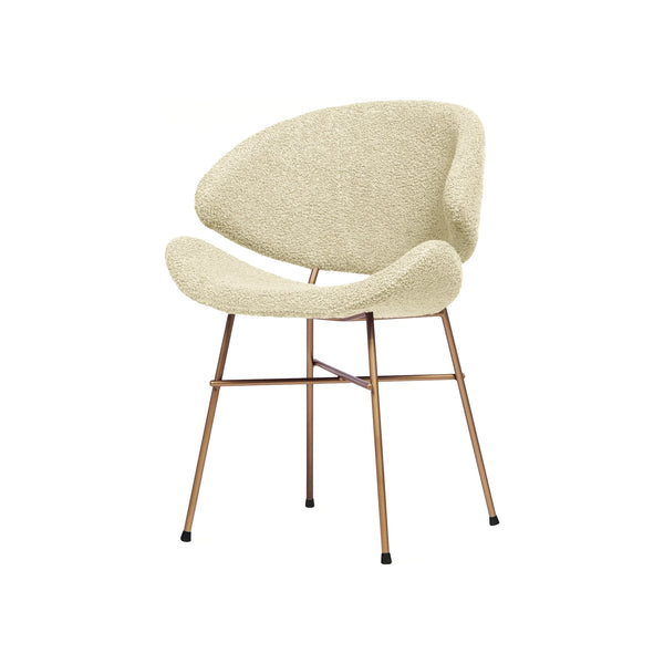 Iker Cheri tuoli, bouclé beige, kupari jalka - Tuolit Spazio
