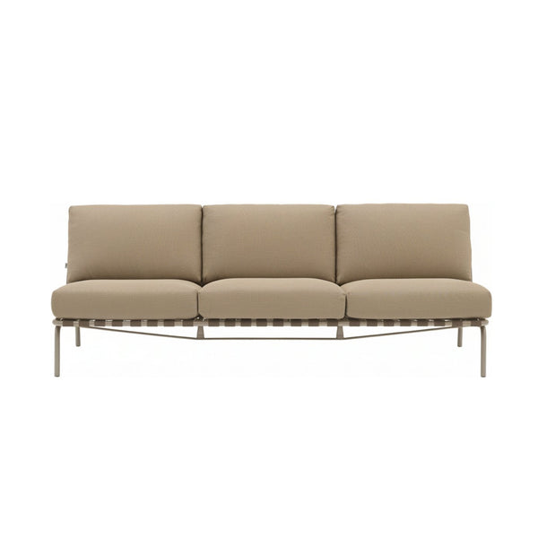 Muuto Settle sohva, 3 istuttava, Ribbed Weave 5/Taupe - terassisohvat Spazio