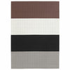 Woodnotes, Fourways matto, ruskea-valkoinen, 140 x 200, ommeltu reuna ja pohjaus, tilaustuote Woodnotes
