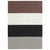 Woodnotes, Fourways matto, ruskea-valkoinen, 140 x 200, ommeltu reuna ja pohjaus, tilaustuote Woodnotes