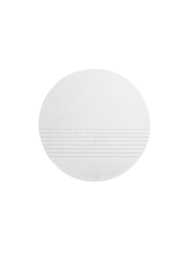 Kyoto matto, Ø200 cm, pyöreä, valkoinen - Spazio