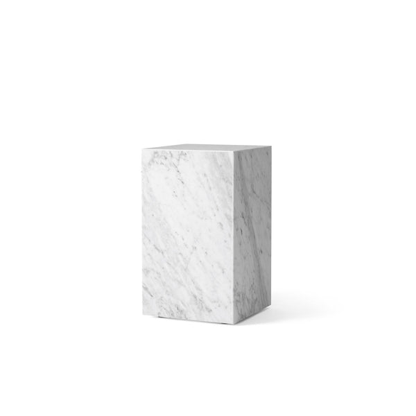 Plinth Tall taso, 30x30 H51 cm, valkoinen marmori - Spazio