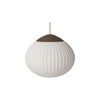 Bolia Acorn riippuvalaisin valkoinen kangasvarjostin ruskea tammi D41 cm - valaisimet Spazio