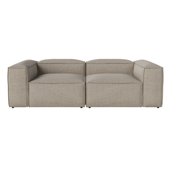 Bolia Cosima Moduulisohva kolmen istuttava 2 kapeaa moduulia 240 cm velvet kangas Globa Sand - Sohvat Spazio