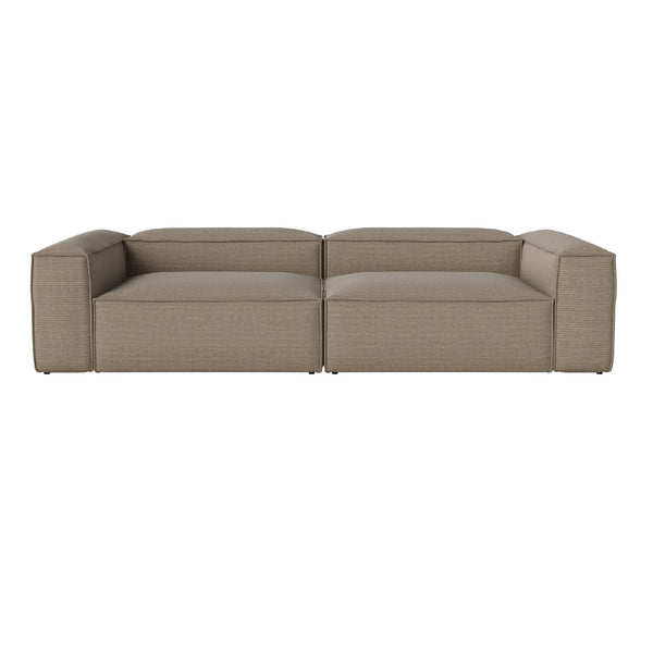 Bolia Cosima Moduulisohva kolmen istuttava 2 leveää moduulia 300 cm velvet kangas Globa beige - Sohvat Spazio