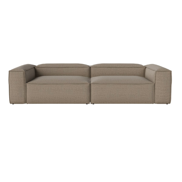 Bolia Cosima Moduulisohva kolmen istuttava 2 leveää moduulia 300 cm velvet kangas Globa beige - Sohvat Spazio