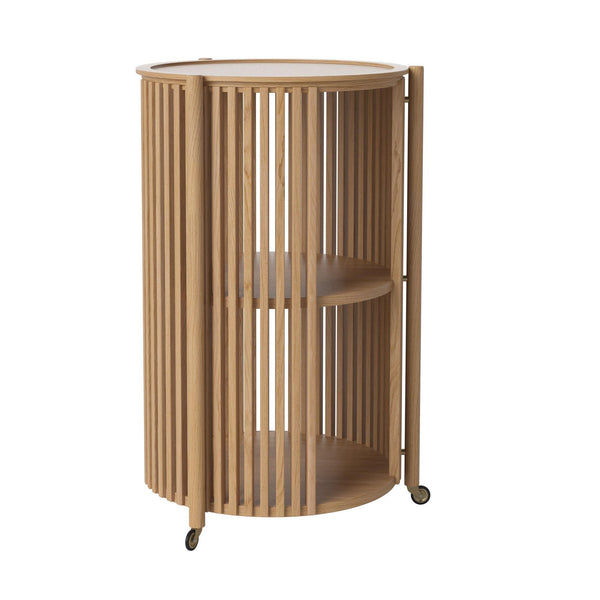 Bolia Story baaripöytä sivupöytä pyöreä öljytty tammi, pöydät Spazio