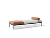 Adea Bon daybed, Orsetto 011 3D kangas / Master 53 nahka, valkoinen/konjakki - Spazio