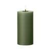 Ester & Erik, LED pilarikynttilä, 15cm, soil green - kynttilänjalat ja kynttilät Spazio