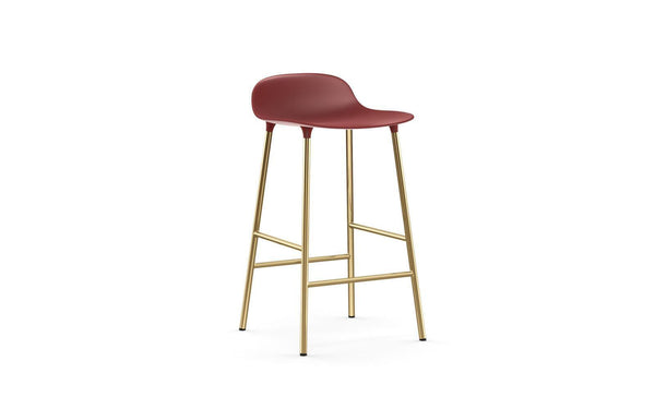 Normann Copenhagen, Form-baarituoli, punainen, messinki - Tuolit Spazio