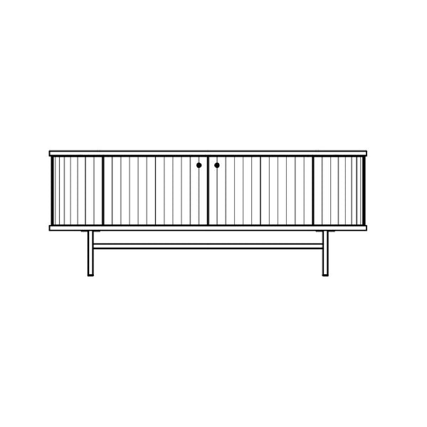 Kristensen & Kristensen Velvet HIFI tv-taso 135 cm matala Musta - Säilytyskalusteet Spazio