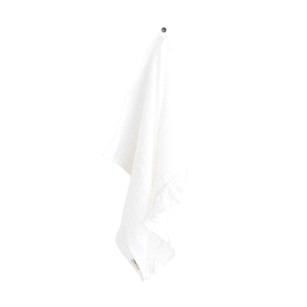 Magic Linen keittiopyyhe röyhelö, valkoinen - keittiötekstiilit Spazio