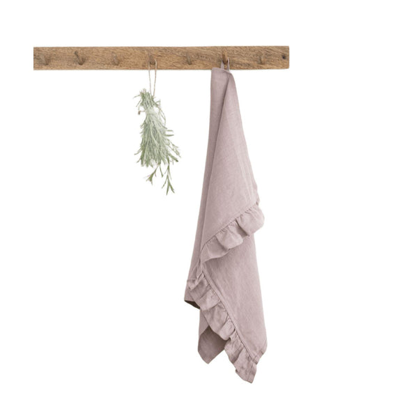 Magic Linen keittiopyyhe röyhelö, woodrose - keittiötekstiilit Spazio