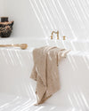 Magic Linen kylpypyyhe Waffle beige - matot ja tekstiilit Spazio