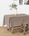 Magic Linen pellavapoytaliina mokka 200x250cm - keittiötekstiilit Spazio